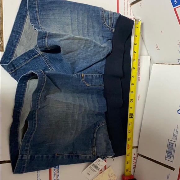 New with tags Large motherhood maternity underbelly shorts denim - Picture 1 of 8